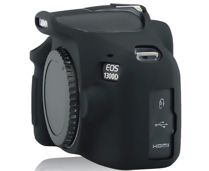 Yisau حافظة كاميرا ييساو لكاميرا كانون EOS Rebel T6 T7، غلاف كاميرا من مطاط السيليكون قابل للفك للحماية لكاميرا EOS 1300D Rebel T6/ EOS 1500D Rebel T7 KISS X90 (أسود) - Image 2